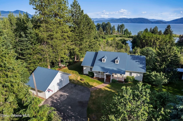 182 Sunnyside Rd, Sandpoint, ID 83864 - view from above of property with a water and mountain view