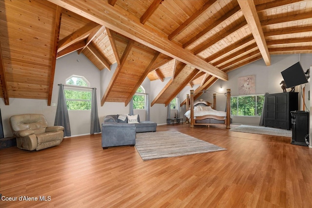 299 Oak Ter, Cocolalla, ID 83813 - living area featuring wooden ceiling and wood finished floors