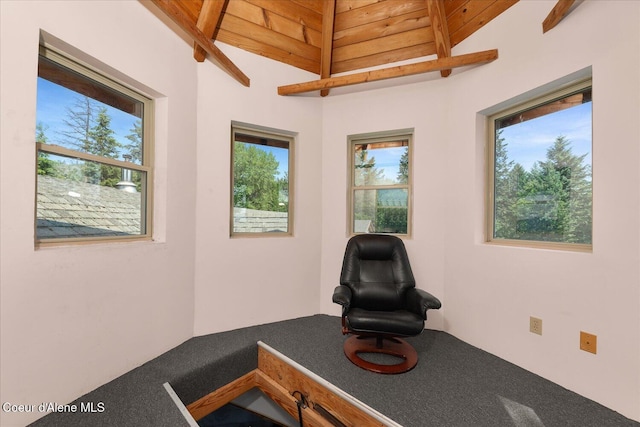 299 Oak Ter, Cocolalla, ID 83813 - sitting room featuring beamed ceiling