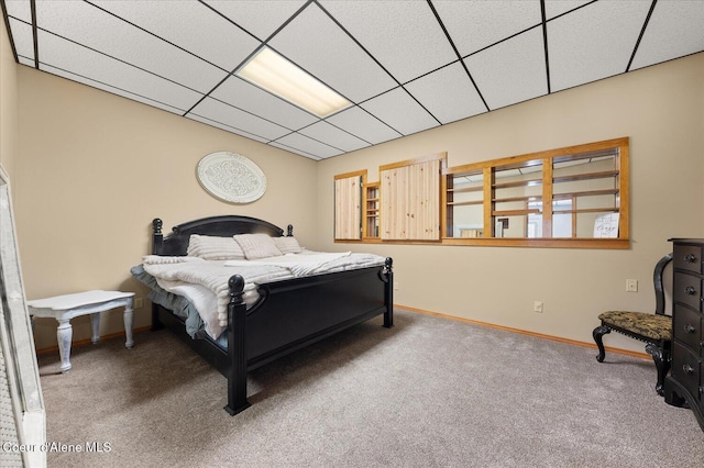 299 Oak Ter, Cocolalla, ID 83813 - carpeted bedroom with baseboards and a drop ceiling