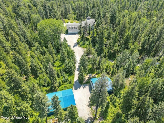 299 Oak Ter, Cocolalla, ID 83813 - view from above of property with a heavily wooded area