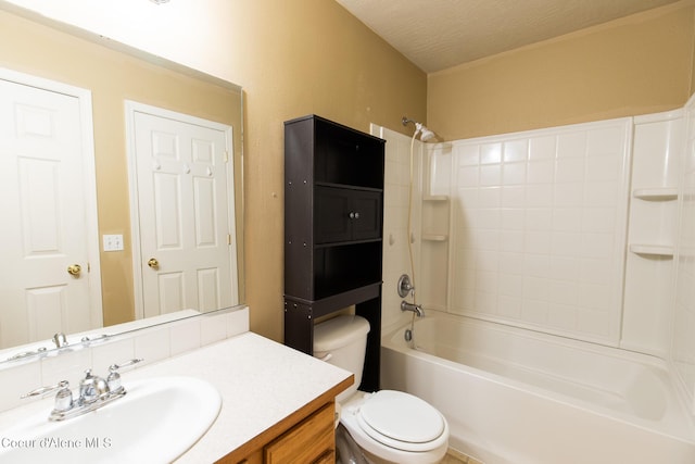 3619 W Manning Loop, Coeur Dalene, ID 83815 - bathroom featuring vanity, washtub / shower combination, and a textured ceiling