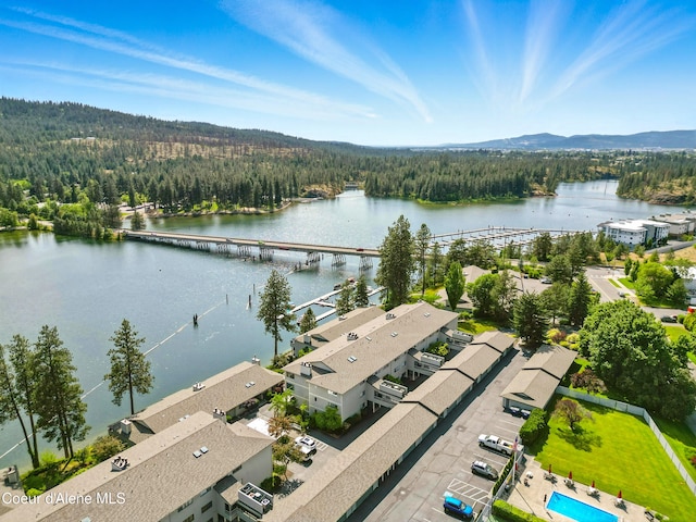 204 E 1st Ave E # 4, Post Falls, ID 83854 - bird's eye view of a heavily wooded area and a water and mountain view
