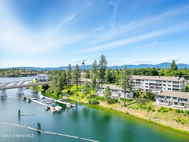 204 E 1st Ave E # 4, Post Falls, ID 83854 - drone / aerial view of a water and mountain view and a notable bridge