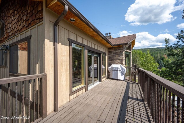 602 Country Club Ln, Pinehurst, ID 83850 - wooden terrace featuring grilling area