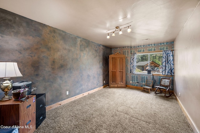 602 Country Club Ln, Pinehurst, ID 83850 - unfurnished room featuring carpet floors and rail lighting