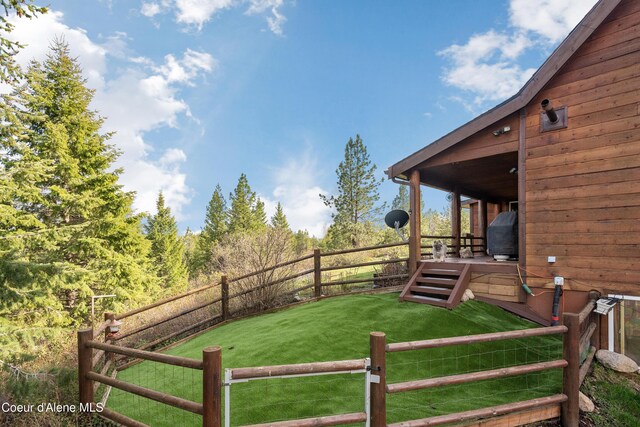 9067 W Coeur D Alene Dr, Spirit Lake, ID 83869 - view of fenced backyard