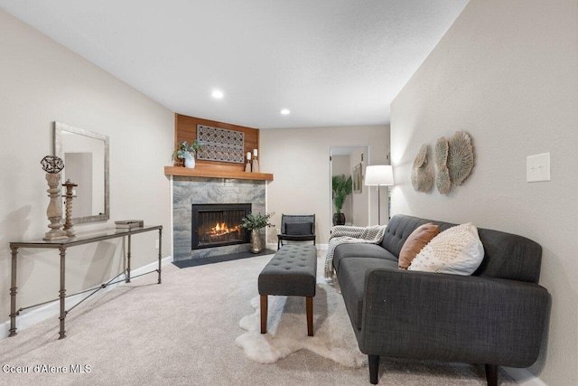 21515 N Village Blvd # 2, Rathdrum, ID 83858 - living area with a premium fireplace, carpet flooring, and recessed lighting