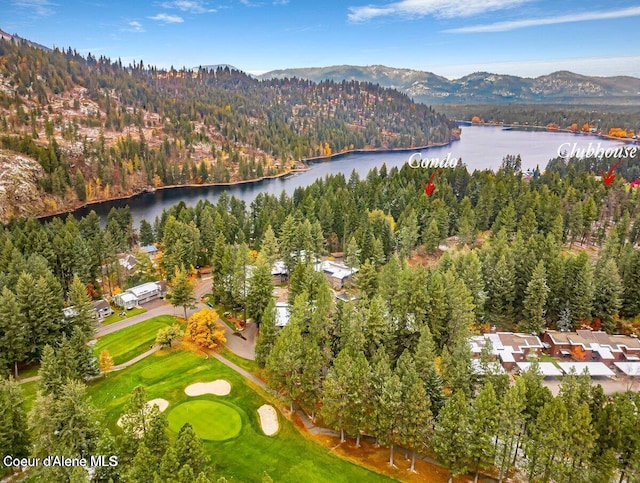 21515 N Village Blvd # 2, Rathdrum, ID 83858 - aerial view of property's location with a water and mountain view and a golf club