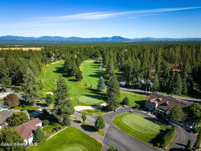 21515 N Village Blvd # 2, Rathdrum, ID 83858 - aerial view of property and surrounding area featuring a mountainous background and a local golf course