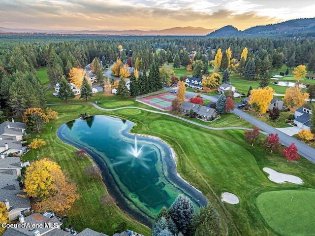21515 N Village Blvd # 2, Rathdrum, ID 83858 - aerial view at dusk of a water and mountain view, a forest view, and golf course view