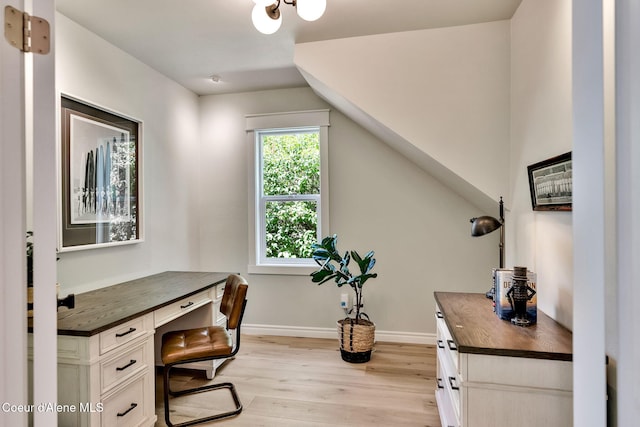 917 N Boyer Ave, Sandpoint, ID 83864 - home office featuring light wood finished floors and lofted ceiling
