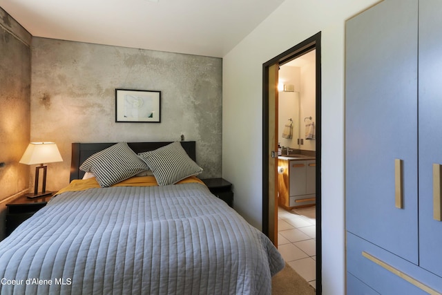 677 Telemark Rd Unit 1, Sandpoint, ID 83864 - bedroom featuring tile patterned floors and ensuite bathroom