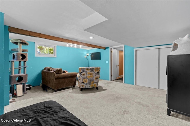 2224 E Coeur D Alene Ave, Coeur Dalene, ID 83814 - living room featuring carpet flooring and recessed lighting