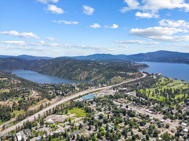 2224 E Coeur D Alene Ave, Coeur Dalene, ID 83814 - drone / aerial view of a water and mountain view