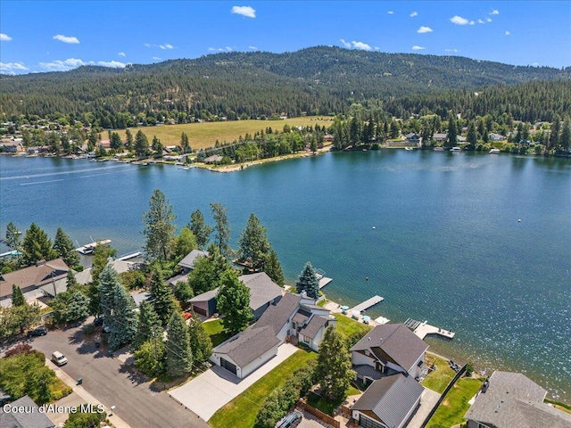 1922 E Rodkey Dr, Post Falls, ID 83854 - aerial perspective of suburban area with a water and mountain view