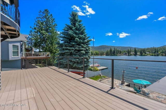 1922 E Rodkey Dr, Post Falls, ID 83854 - deck with a water and mountain view