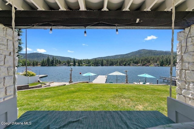 1922 E Rodkey Dr, Post Falls, ID 83854 - water view with a mountain backdrop