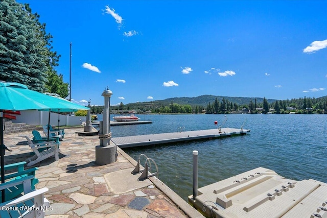 1922 E Rodkey Dr, Post Falls, ID 83854 - dock featuring a water and mountain view
