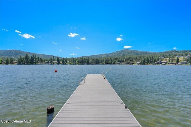 1922 E Rodkey Dr, Post Falls, ID 83854 - dock featuring a water and mountain view