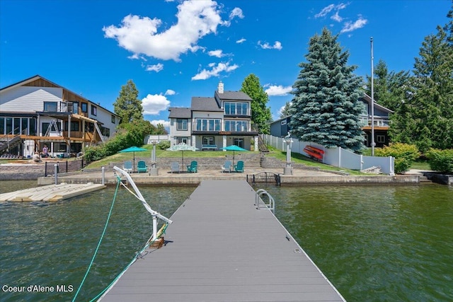 1922 E Rodkey Dr, Post Falls, ID 83854 - dock area featuring a water view and a balcony