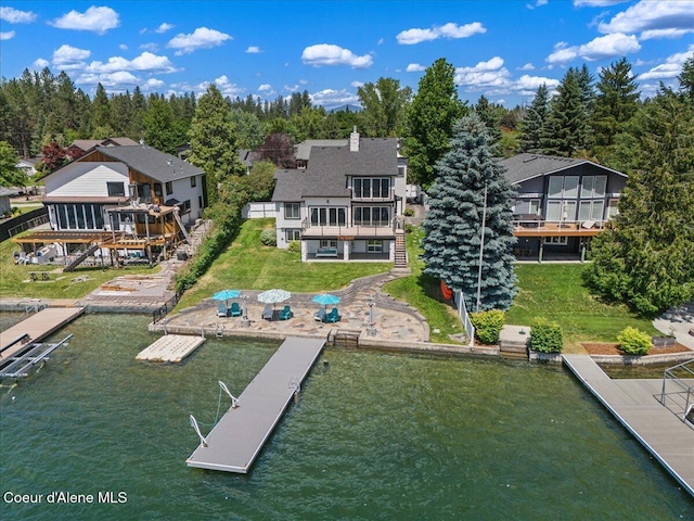 1922 E Rodkey Dr, Post Falls, ID 83854 - view from above of property with a large body of water