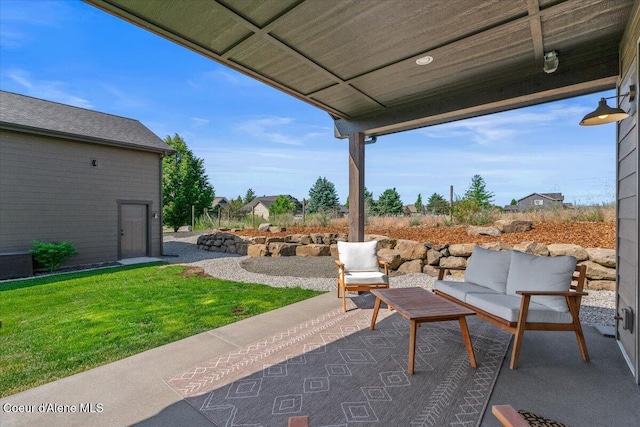 3811 N Foxtail Rd, Post Falls, ID 83854 - view of patio / terrace with outdoor lounge area