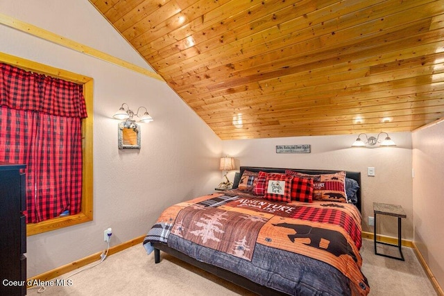 20264 Coeur Dalene River Rd, Kingston, ID 83839 - bedroom featuring carpet floors, vaulted ceiling, and wood ceiling