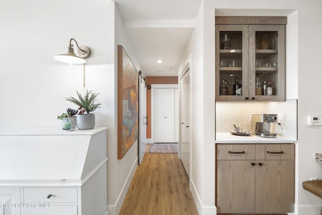 201 N 1st St # 1006, Coeur Dalene, ID 83814 - hallway featuring light wood-style floors and recessed lighting