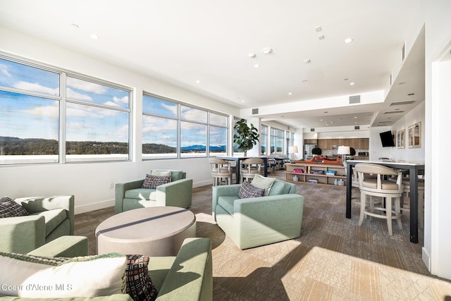 201 N 1st St # 1006, Coeur Dalene, ID 83814 - living room featuring recessed lighting and wood finished floors