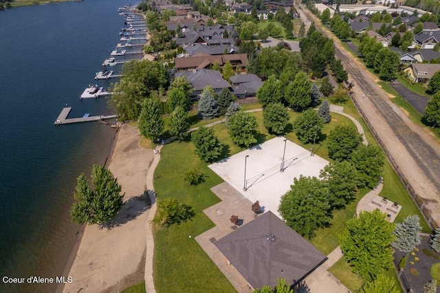 4583 Greenchain Loop Unit 5, Coeur Dalene, ID 83814 - aerial perspective of suburban area featuring a large body of water