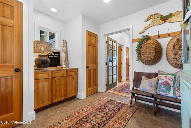 14250 W Sunmeadow Rd, Worley, ID 83876 - corridor featuring tile patterned floors and recessed lighting