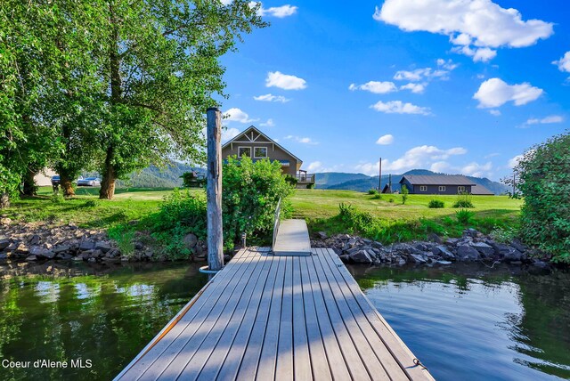 1600 Shepherd Rd, Saint Maries, ID 83861 - dock area featuring a water view and a yard