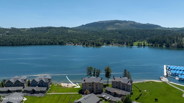 653 Dover Bay Pkwy Unit 101, Dover, ID 83825 - water view featuring a forest and a mountain backdrop