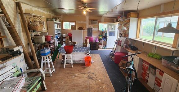 817 6th St, Kamiah, ID 83536 - storage area with a ceiling fan