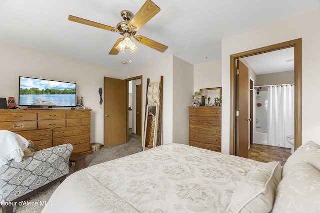 635 N Divot Ave, Post Falls, ID 83854 - bedroom featuring ensuite bathroom and ceiling fan
