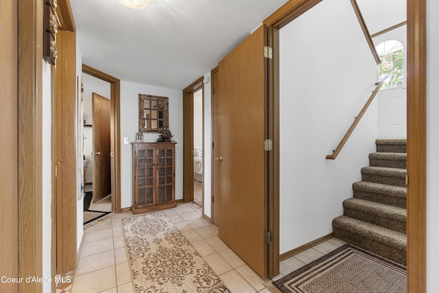 635 N Divot Ave, Post Falls, ID 83854 - foyer with light tile patterned flooring and stairs