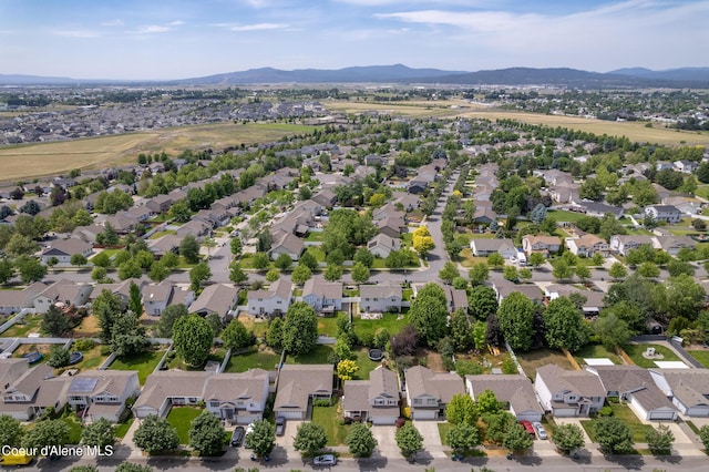 1817 N Chehalis St, Post Falls, ID 83854 - aerial view of residential area featuring a mountain backdrop