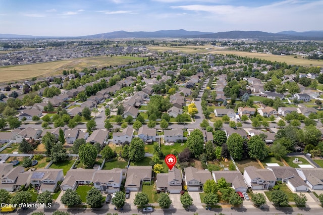 1817 N Chehalis St, Post Falls, ID 83854 - aerial view of residential area with mountains