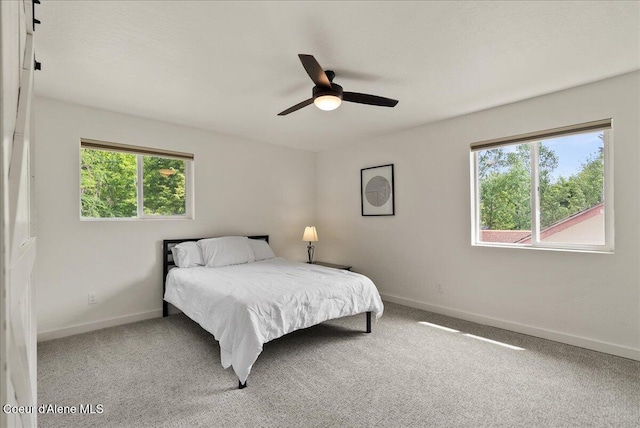 202 S 18th St, Coeur Dalene, ID 83814 - carpeted bedroom with multiple windows and a ceiling fan