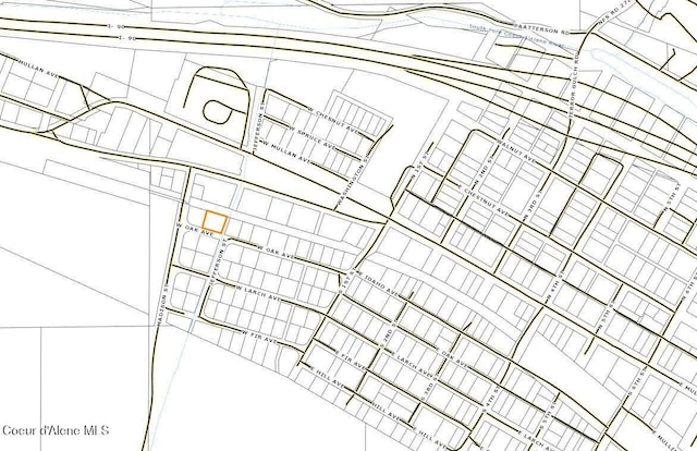 204 W Oak Ave, Osburn, ID 83849 - map showing property parcels