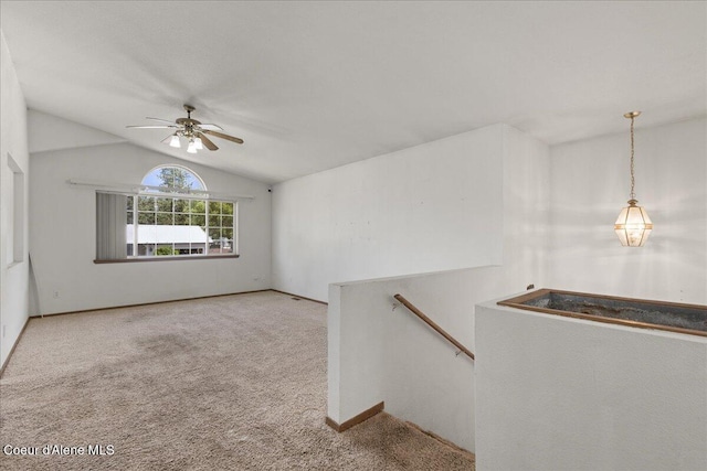 401 W 19th Ave, Post Falls, ID 83854 - unfurnished room with lofted ceiling, ceiling fan, and carpet