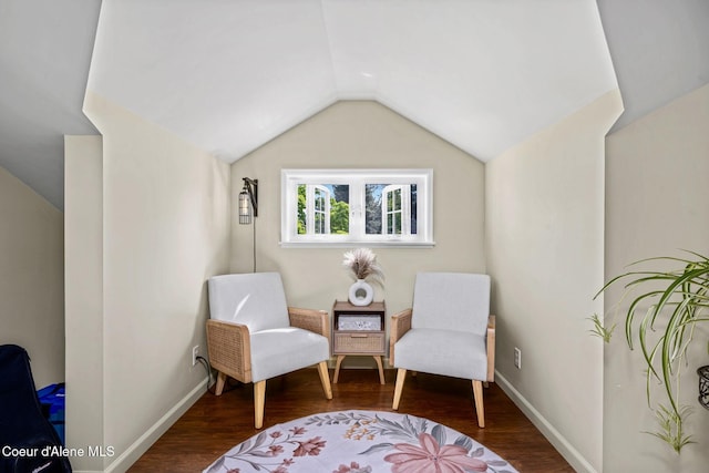 303 S 19th St, Coeur Dalene, ID 83814 - living area featuring wood finished floors and vaulted ceiling