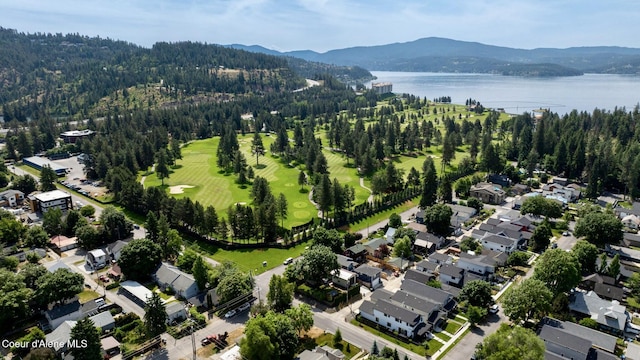 303 S 19th St, Coeur Dalene, ID 83814 - aerial perspective of suburban area featuring a water and mountain view and a golf club
