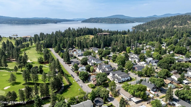 303 S 19th St, Coeur Dalene, ID 83814 - aerial view of residential area featuring a water and mountain view and a local golf course