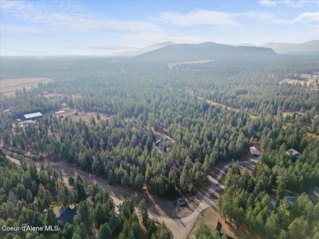 2130 E Bellamy Rd, Athol, ID 83801 - aerial view of property's location featuring a heavily wooded area and mountains