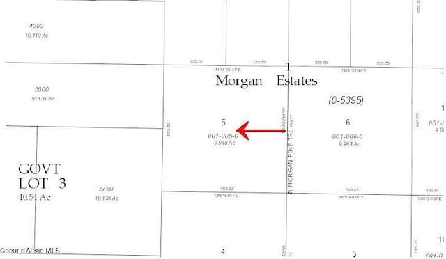 2130 E Bellamy Rd, Athol, ID 83801 - map of parcels