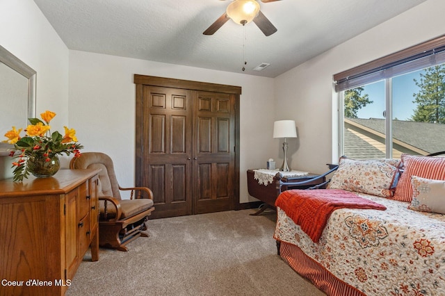 1431 W Ashmont Way, Coeur Dalene, ID 83815 - carpeted bedroom with access to exterior and ceiling fan
