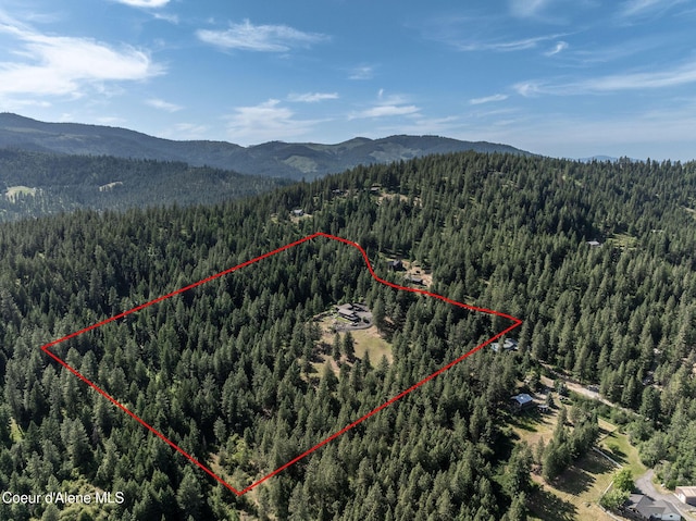 8718 W Sausser Dr, Coeur Dalene, ID 83814 - aerial view of property's location with property boundaries highlighted