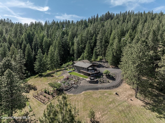 8718 W Sausser Dr, Coeur Dalene, ID 83814 - view from above of property with a heavily wooded area
